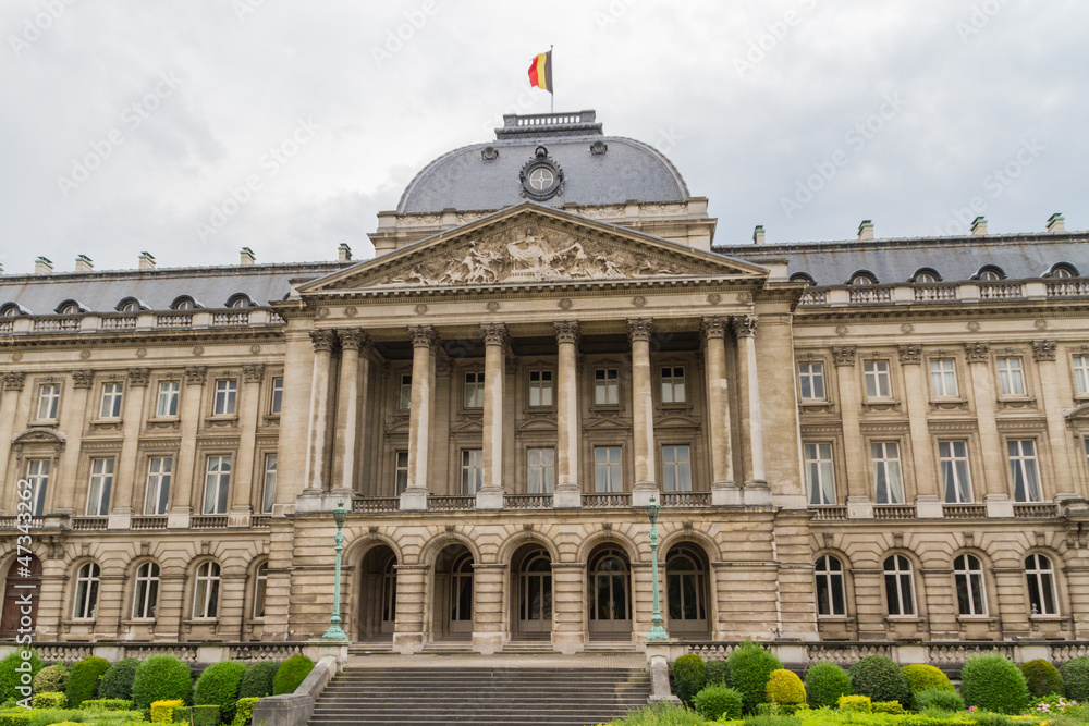 Fototapeta premium Royal Palace view from Place des Palais in historical center of