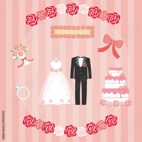 Set of wedding