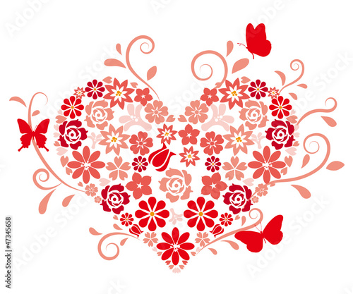 Fototapeta Naklejka Na Ścianę i Meble -  Spring-flower heart