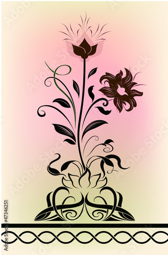 Abstract blossoming flower shape
