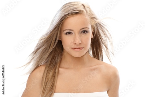 Beautiful blonde with long hair