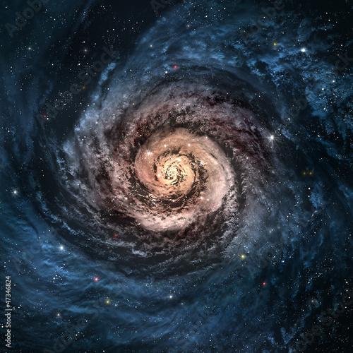 Obraz Niezwykle piękna galaktyka spiralna gdzieś w kosmosie