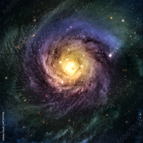 Fototapeta Naklejka Na Ścianę i Meble -  Incredibly beautiful spiral galaxy somewhere in deep space