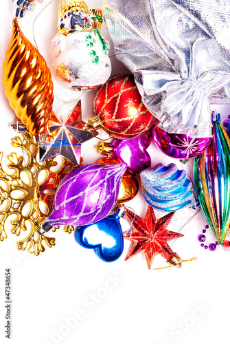 New year background with colorful decorations
