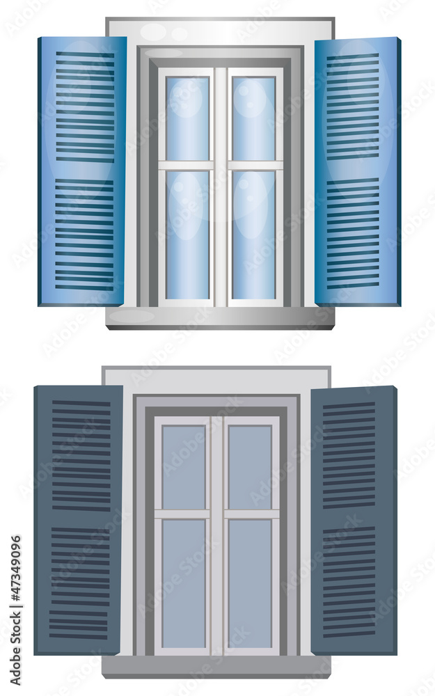 Two windows made by vector