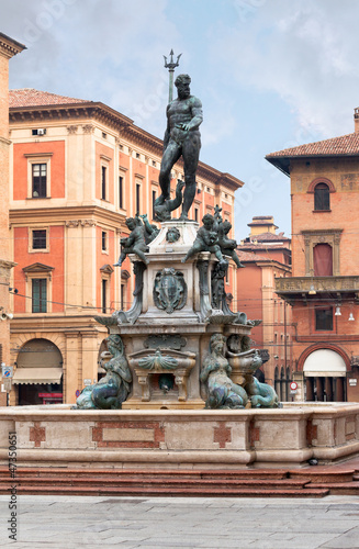 Fountain of Neptune in Bologna, Italy