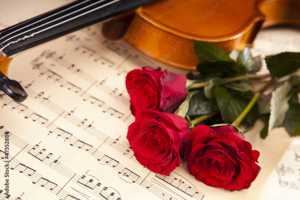 Fototapeta premium Valentines and music!