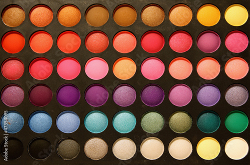 Fototapeta Close-up professional multicolour eyeshadows palette