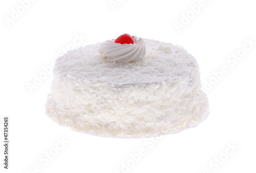 coconut cake isolated on white background
