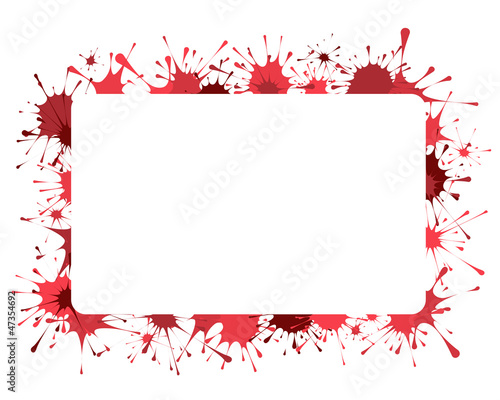 Red splashes empty frame