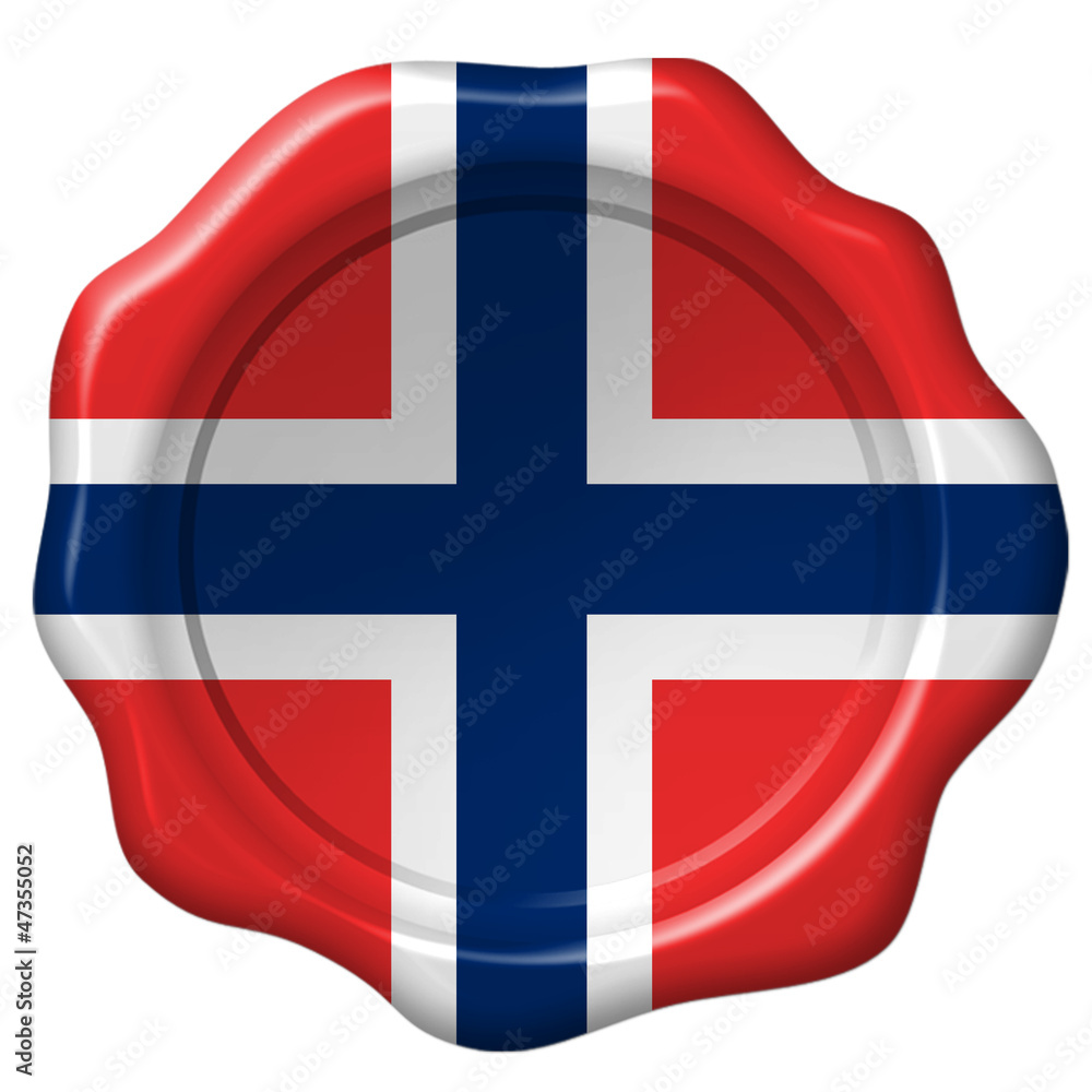 Fototapeta premium Wachssiegel Norwegen
