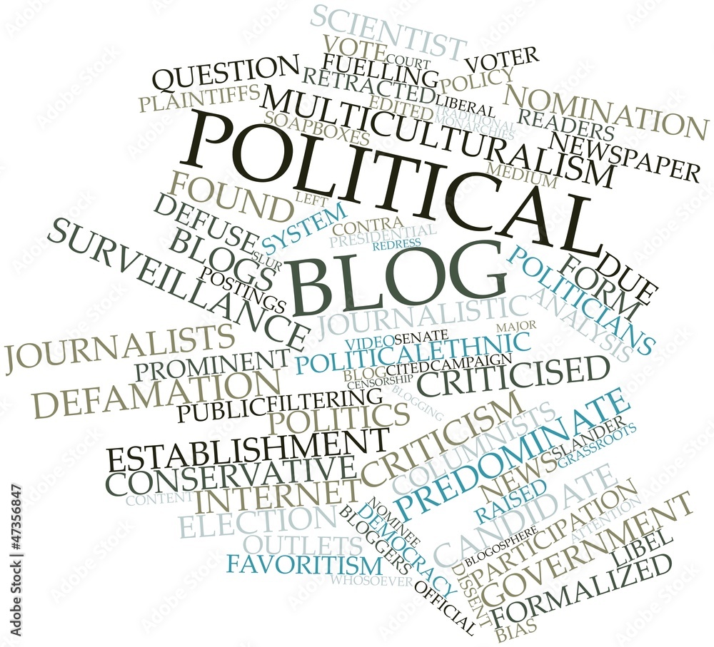 Word cloud for Political blog