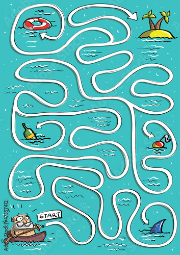 On The Sea Maze Game ... solution in hidden layer