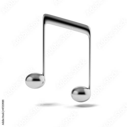 Silver music note