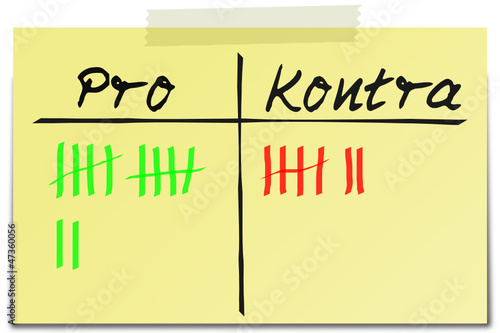 Pro Kontra post it  #121202-svg006