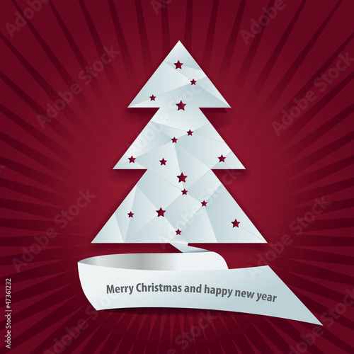 Vector abstract background with christmas tree