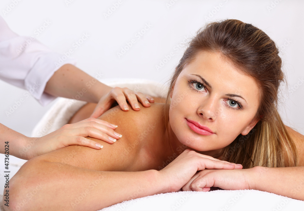 An attractive woman getting spa treatment An attractive woman getting spa treatment