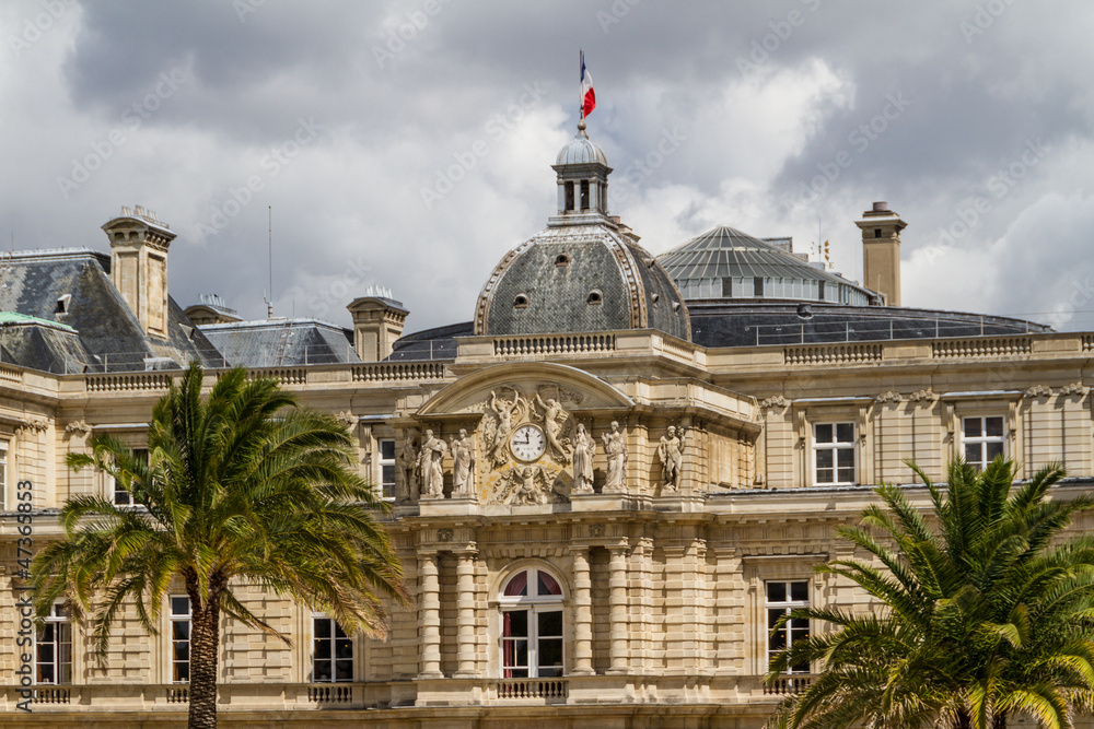 Obraz premium Facade of the Luxembourg Palace (Palais de Luxembourg) in Paris,