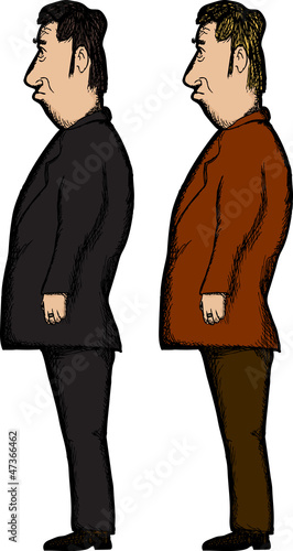 Heavyset Pouting Man