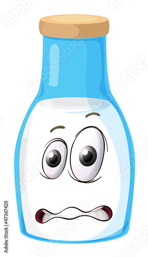 a face on a bottle