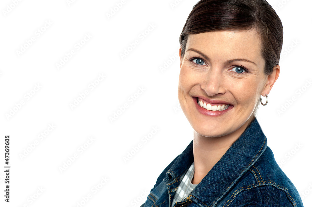 Attractively charming woman with a bright smile Attractively charming woman with a bright smile