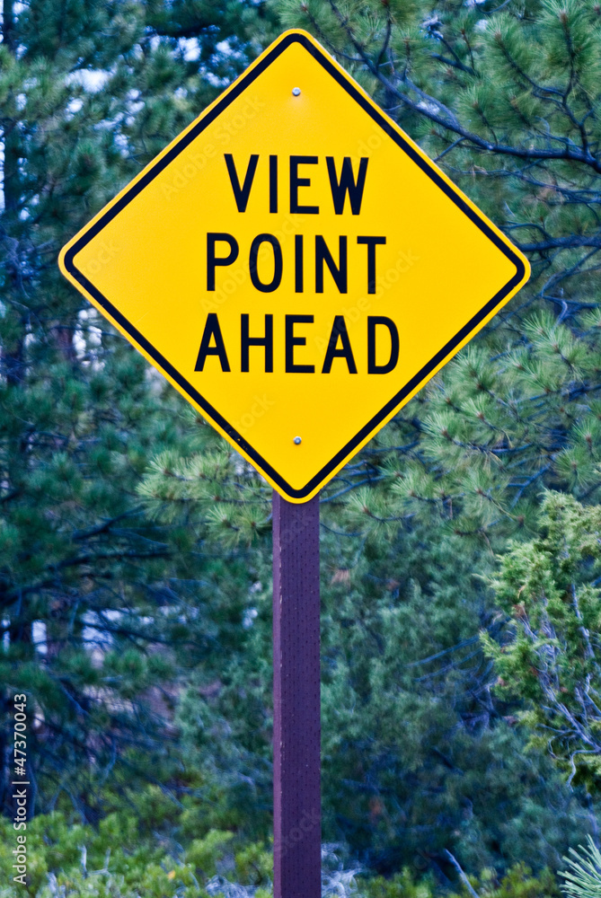 Sign for View Point Ahead Sign for View Point Ahead