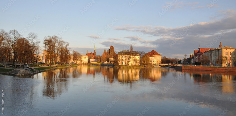 Fototapeta premium Sunset above Wroclaw