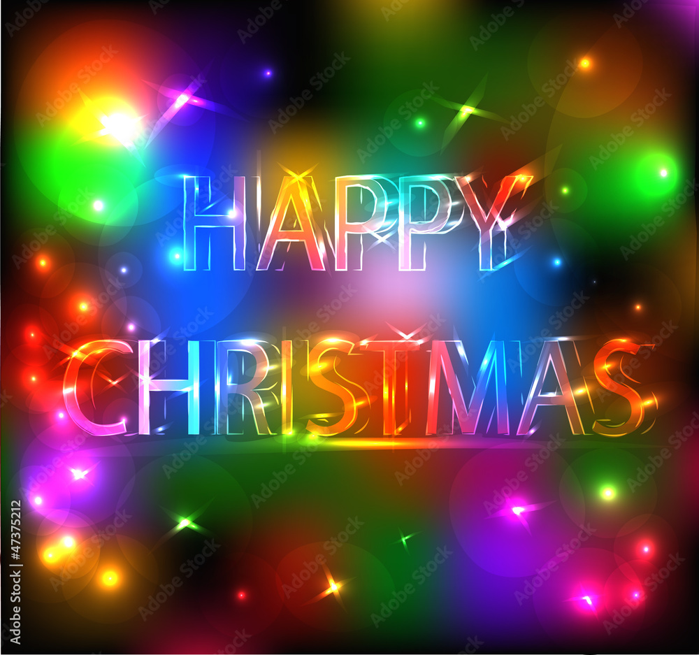 Obraz premium Happy Christmas Bright Effect