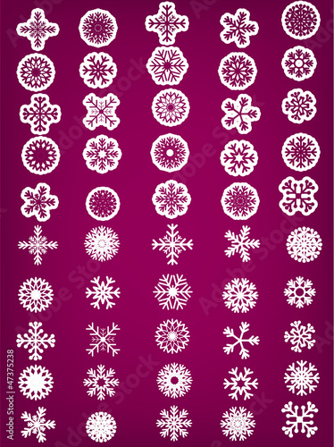 Snowflake gesetzt Vektor-Illustration