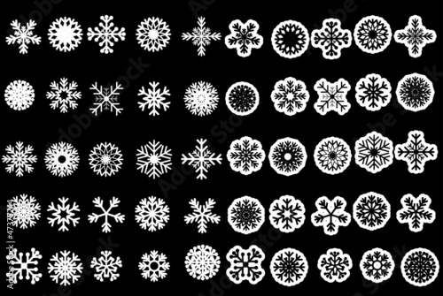 Snowflake gesetzt Vektor-Illustration