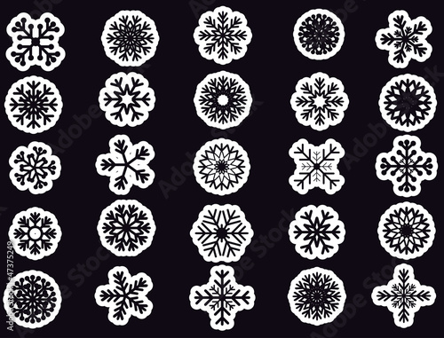 Snowflake gesetzt Vektor-Illustration