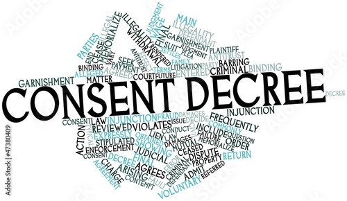 Valokuva Word cloud for Consent decree
