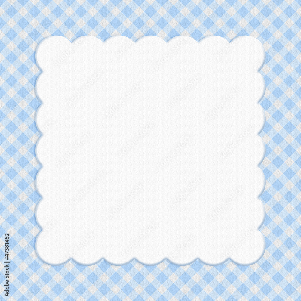 Blue checkered celebration frame for your message or invitation