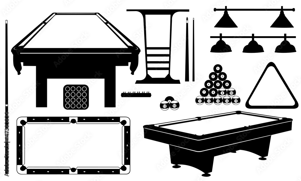 Naklejka premium pool set