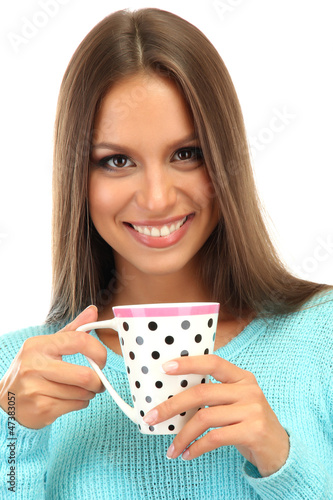 beautiful young woman with ...