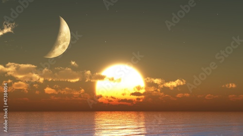 Sunset moon
