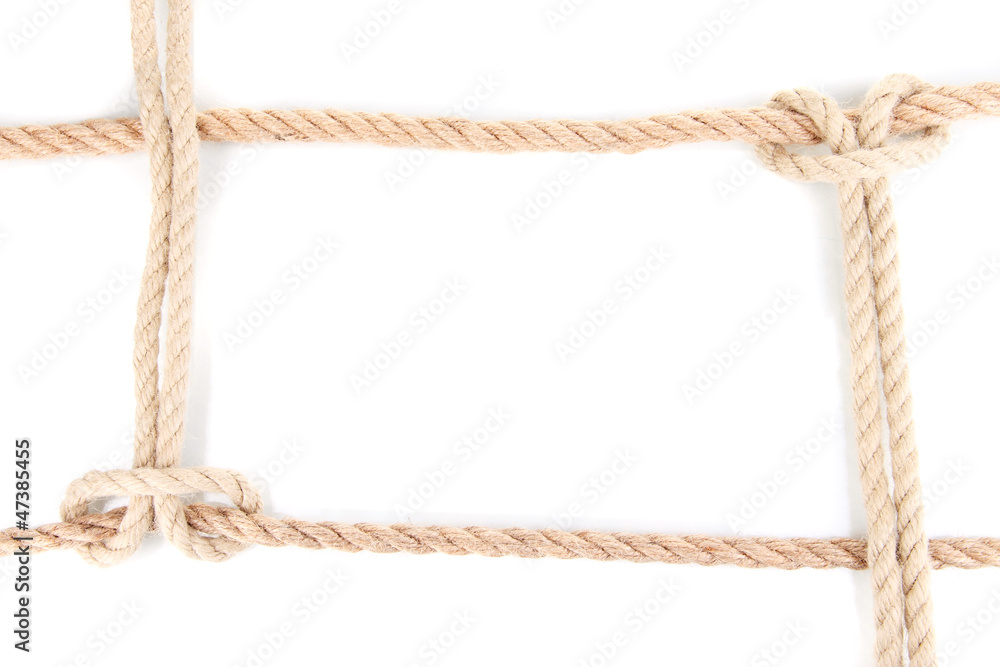 Frame composed of rope isolated on white Frame composed of rope isolated on white