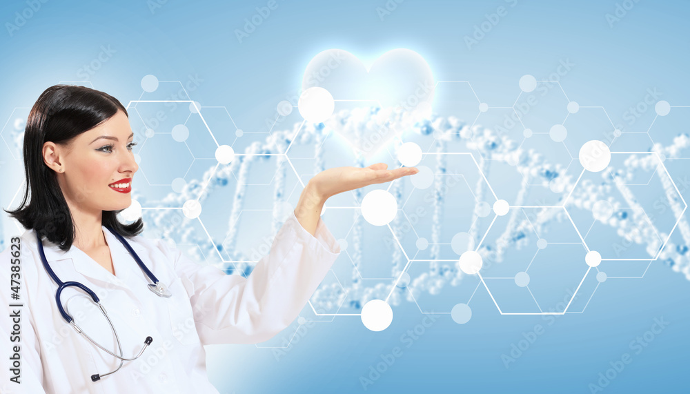 Illustration with heart beat Illustration with heart beat