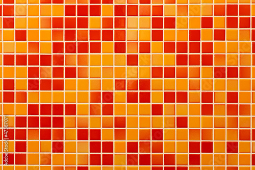 Orange stoneware tile