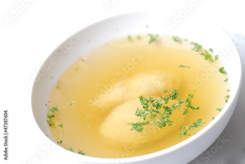 bowl of traditional chicken soup