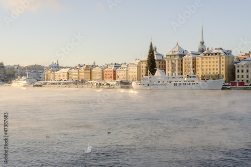 Photography Stockholm Old Town on a sunny winter morning