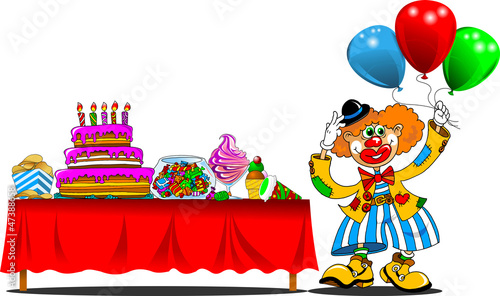 clown at a birthday party