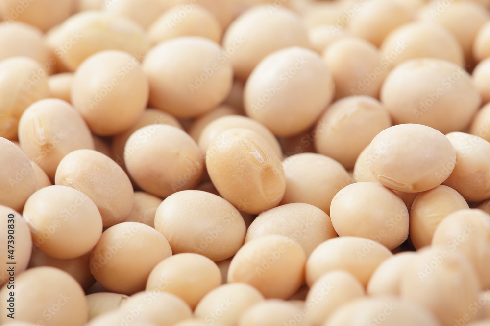 Close up of soy beans