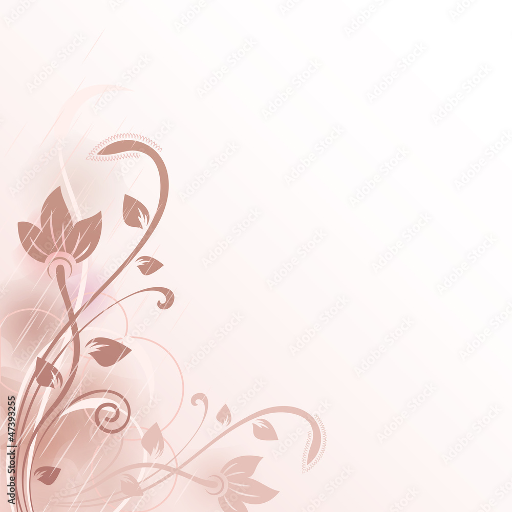 Abstract flower vector background with copy space.