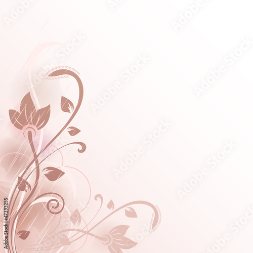 Abstract flower vector background with copy space.