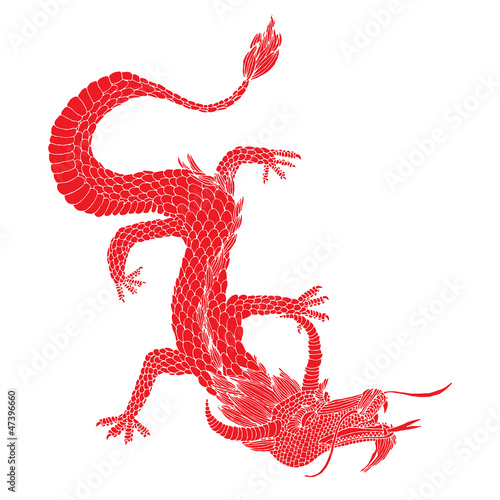 Chinese red dragon