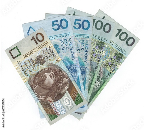 Polish zloty banknotes photo