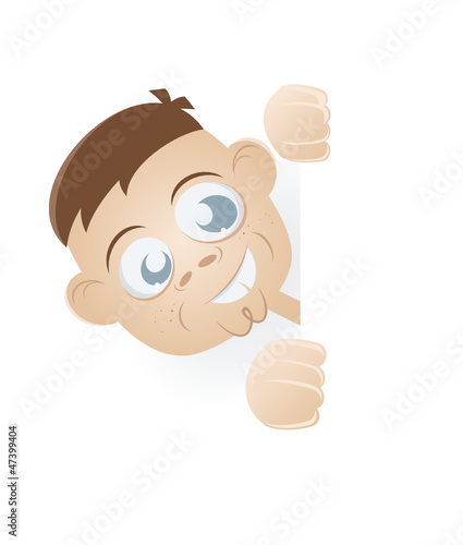 junge platzhalter cartoon