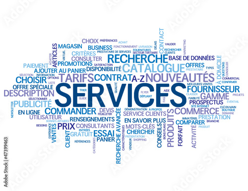 Nuage de Tags "SERVICES" (catalogue recherche produits tarifs)
