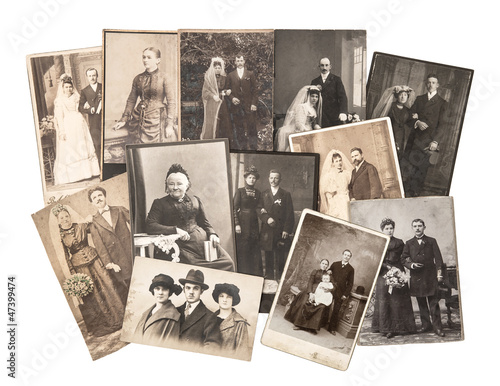 vintage family and wedding photos